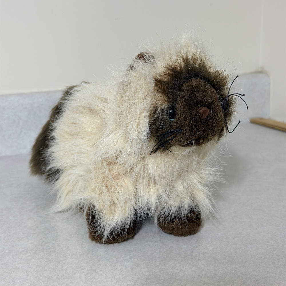 Ganz Webkinz Himalayan Cat Plush Stuffed Animal HM165 Retired Cream Brown W Logo